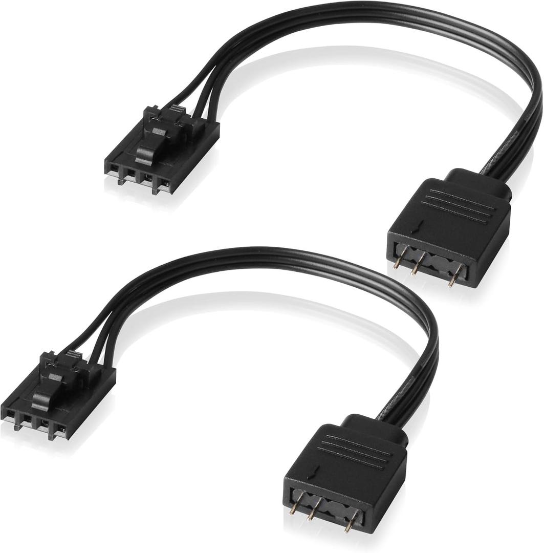 EZDIY-FAB Adapter Cable for Corsair RGB HUB, Lighting Node CORE, Commander CORE and iCUE Commander CORE XT, Smart RGB Lighting, Connect to Any 5V 3-Pin ARGB Devices (2 x 10cm)