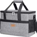 Lifewit Cooler Bag 30/50/60 Cans Collapsible and Insulated Large Lunch Bag Leakproof Soft Cooler Portable Tote for Camping/BBQ/Family Outdoor Activities (Gray)