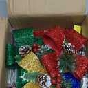 Brightever Set of 3 Christmas Lighted Gift Boxes for Christmas Porch Decor 10" 8" 6", Plugin Xmas Present Box in 3 Colors with 70 LED Mini String Lights, Vintage Ornaments Set for Tree Fireplace Multicolor