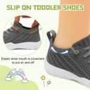 JIASUQI Toddler Shoes for Boys Girls Slip on Sneakers Wide Toe Walking Shoes Toddler Sock Shoes