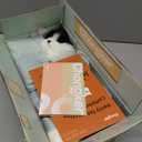 Chongker Interactive Companion Robot Cat Pets, Handmade Stuffed Animals Cat Plush with Voice Response, Realistic Heartbeat and Purring, Gifts for Parents, Seniors, Elderly Black cat