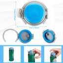 2 Pcs Silicone Soda Can Lid Reusable Beverages Lids for Standard Size 12oz Cans of Carbonated Beverages, Soda, Beer, Keep More Bubble and Fizz Prevent Spills Press on Cover to Preserve (Classic)