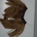 REECHO Invisible Wire Hair Extensions with Transparent Headband Adjustable Size Removable Secure Clips in Straight Secret Hairpiece for Women - 16 Inch,Light Brown