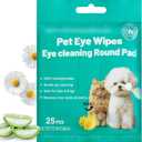 4 x Eyes Wipes for Dogs & Cats Dog Cleaning Grooming Deodorizing Wipes Kit Wash Cleaner for Eyes Wrinkle Face Gently Remove Tear Stain Eye Debris 25pcs Unscented
