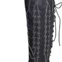 GLOBALWIN Women's Cowboy Western Fashion Over The Knee Thigh High Cowgirl Boots Low Heel (8.5, 23yy08 Black)