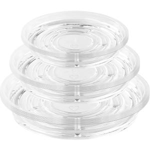 30 Pack Clear Plant Saucers for Indoors (4, 6, 8 inch) Flower Pot Saucers for Potted Plants Plant Plate Set Plant Trays for Indoors No Holes Plant Trays for Pots Plant Drip Trays Bulk
