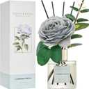 Cocorina Reed Diffuser Set, Flower Reed Diffuser Cashmere Vanilla, Scented Diffuser with Sticks Home Fragrance Essential Oil for Bathroom Shelf Decor, Living Room, Large Room, Rose/6.7 Ounce/1pack