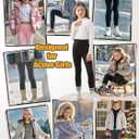 Girls Fleece Lined Leggings Thermal Full Length Pants Winter Warm Stretchy Athletic Leggings for Kids 4-15 Years Black