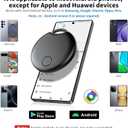 Air Tracker Tags-4 Pack for Android, Bluetooth Tracker Works with Google’s Find Hub | Android Only | Replaceable Battery | Water- Resistance (4Black)