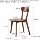 Walnut Dining Chairs Set of 2, Solid Oak Wood
Mid Century Modern, Armless & Curved Back. Heavy Duty 400 LBS, Easy Assembly. for Kitchen, Dining Room & Breakfast Nook