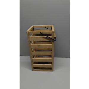 Wood Lantern with Handle -for Garden, Patio, Balcony & Porch Decor 14 inch