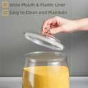 TRAVELER 2pcs Plastic Cookie Jars with Airtight Lids -130oz Clear Large Decorative Canisters for Cookies, Candy, Dog Treats, and Pet Food Storage