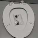KOHLER Stonewood Quiet-Close, Elongated Toilet Seat Soft Close, Durable Wood, Easy Installation, Universal Fit, Home Essentials, White Finish, K-20466-0
