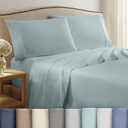 3 Piece Twin Sheet Set | 400 Thread Count | Twin Bed Sheets Set | Lightweight Breathable 100% Cotton Sheets | Wrinkle Resistant & Fade Resistant Sateen Sheets | Silky Soft & Durable | Aqua