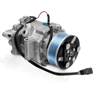 AC Compressor with Clutch Compatible with 2006-2011 Honda Civic 1.8L, Air Conditioner Compressor Replaces # 38800RNAA01 38810RRBA01 38800-RNB-A02 38800RNAA010M2