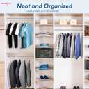 HOUSE DAY White Plastic Hangers 50 Pack, Plastic Clothes Hangers with Built-in Hooks, Durable and Strong Plastic Coat Hangers for Closet, Space Saving Clothing Hanger for Shirts, Coats, Skirt, Dress