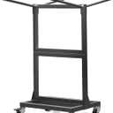 Folding Chair Rack, 300Lbs Capacity Heavy Metal with Locking Universal Wheels, Storage for 14 Chairs, for a Variety of Occasions