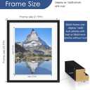 PEALSN 20x24 Picture Frame, Display Pictures 16 x 20 with Mat or 20 x 24 Without Mat for Wall Mounting Display, Poster Frames, Black.