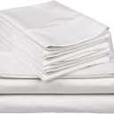 Cottingon Queen Bed Sheets, 6 Piece Set, Microfiber, Soft Brushed, Breathable, Deep Pocket (White)