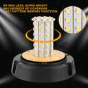 ASPL 2pcs LED Warning Flash Beacon Lights, 60 LED Amber Warning Safety Flashing Strobe Lights with Magnetic and 16 ft Straight Cord for Vehicle Truck Tractor Golf Carts UTV Car Bus,12V-24V