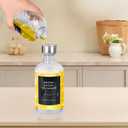 Coffee Bar Accessories Coffee Syrup Dispenser with Labels,500ML Glass Dispenser Syrup Pump Dispenser(4pc Black)