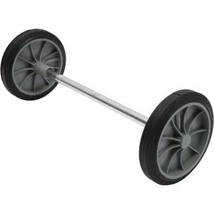 DOITOOL Garbage can Wheels Replacement 8 Inch Rubber Small Wheel Set with 19.68 Inch Hollow Shaft for Trash Bin Mobility and Quiet Operation