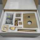 Brushed Gold Shower System 8 Inch Bathroom Luxury Rain Mixer Shower Combo Set Wall Mounted Rainfall Shower Head and Handheld System Shower Faucet Set Rough-in Valve Body and Trim Kit