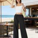 Women's Palazzo Pants for 29"/31" Flowy Travel Wide Leg Yoga Pants 2026 Ladies Casual Summer Loose Beach Lounge