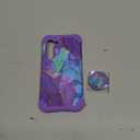 Hocase for Galaxy S23 Plus Case, Shockproof Heavy Duty Protection Soft Silicone Rubber Bumper+Hard Plastic Hybrid Protective Case for Samsung Galaxy S23 Plus (6.6") 2023 - When Purple Meets Blue