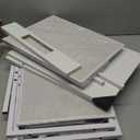 Furologee End Table with Charging Station, Nightstand with Fabric Drawers, Side Tables with USB Ports & Outlets, Night Stand with Storage Shelf & Hooks, for Living Room/Bedroom, White (1 pc(11"D x 14.96"W x 23.6"H))