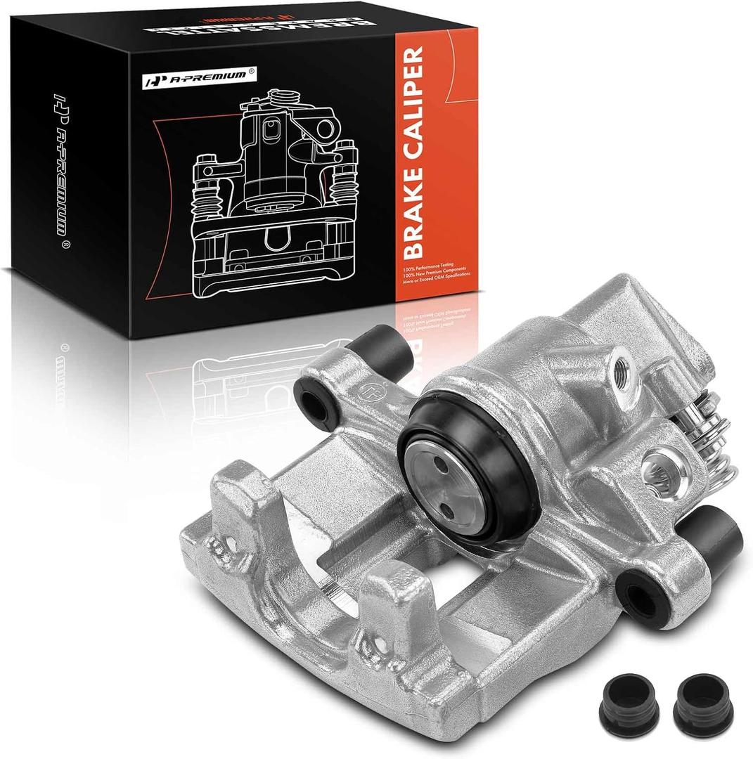 A-Premium Disc Brake Caliper Assembly Without Bracket Compatible with Ford and Mazda Models - C-Max 2013-2018, Escape 2013-2016, Focus 2012-2018, EcoSport 2018-2022, 3, Transit Connect - Rear Left