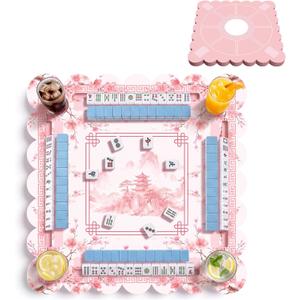 Thenshop Floating Mahjong Table for Pool Floating Game Table for Poker Cards Dominoes Summer Water Game Tray for Hot Tub Lake Beach Party 30 x 30 Inch(Chinese Style)