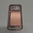 Meifigno Designed for iPhone 17 Pro Max Case Wallet (3-4 Cards & Cash), Built-in Mirror & Kickstand, Surround Raised Lens Protection, for 17 Pro Max Case with Card Holder for Women (6.9"), Rose Gold