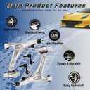 4PCS Front Lower Control Arm Suspension Kit Fit for Infiniti EX35 2008 2009 2010, G37 2009 2010 2011 2012 2013, EX37 2013, Replace OE# CMS301111 CMS301112