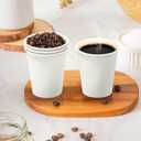 Dealusy 100 Count 8 oz Coffee Cups, Leak-Free Food Safe Paper Cups 8 oz, Disposable 8oz White Paper Cups for Cold and Hot Drinks