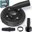 Dust Shroud for Angle Grinder 4.5 inch and 5 inch, Grinder Dust Shroud with 2 Spacers, 3 Pcs Hose Adapters 1 1/4 inch to 1 3/4 inch to 2 2/5 inch