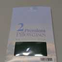 LuxClub Collection Pillowcases 2 Pack - Eco Friendly Wrinkle Free Cooling Pillow Cases with Satin Trim - Machine Washable Hotel Bedding Silky Soft - Emerald King 36 x 20