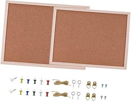 Lurrose Cork Board: 47 x Bulletin Board with 25 Push Pins - Cute Room Decor for Home Office School Wall Decorations