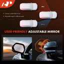 A-Premium Driver Side Power Door Mirror - Compatible with Ram 1500 2019 2020 2021 2022 - Heated Power Folding Chrome Outside Rear View Mirror w/Turn Signal Puddle Light and Blind Spot Glass, Standard