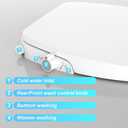 Bidet Toilet Seat Round Non-Electric Dual Nozzle Self-Cleaning Bidet Seat for Personal Hygiene, Adjustable Water Spray, Soft Close PP Material, Easy to Install for Home Bathroom