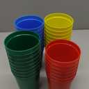 Nitial 34 Pcs Plastic Cups for Party 16 oz Plastic Stadium Cups Bulk Blank Reusable Drink Tumblers Large Drinking Cup for Wine Coffee Beer Water Picnics Party Supplies(Blue, Green, Yellow, Red)