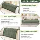 OstepDecor Washable Couch Cover for Dogs, Thick Pet Friendly Sofa Covers, Soft Couch Protector, Paw Cart Sofa Slipcovers, Cushion Protector for Leather, Sectional, Loveseat (35.4" x 82.7", Green)