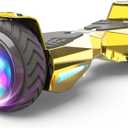 Electric Hoverboard for Kids with Flashing Wheels, Dual 200W Motors Hover Board with 6.5" All Terrain Tire, 6 Miles Max Range, Self Balancing Scooter Supports Up to 165 lbs (Gold)