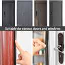 Hungbak Peel and Stick Door Seal Strip V-Shaped, Self Adhesive Draft Stopper Weatherstrip for Window Gaps, Dustproof, Waterproof, Soundproof & Thermal Insulation (Black, 19.7ft x 0.59in x 0.67in)