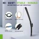 OEM QUALITY 26" + 16" PARRATI Premium All-Season Windshield Wiper Blades (Set of 2) (BLACK)