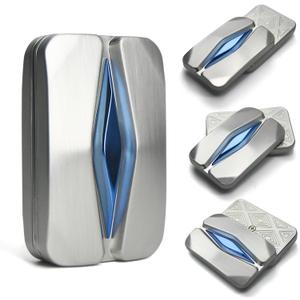 Mountain Fidget Slider, Trackless Design for Fancy Tricks, EDC Fidget Toys Adults Stress Relief Toy for Keep Focus & Anxiety Relief, Best Gadgets for Men (Silver/Blue)