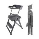 Boon Pivot Toddler Tower - Folding Toddler Step Stool for Bathroom Sink or Kitchen Countertop - Step Stool for Toddlers with CPC Certification - Gray - Ages 18 Months to 4 Years