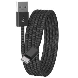 USB-C Carplay Cable for iPhone 17 Pro Max 16e 16 Plus 15, Two-Color Braided USB A to USB C Cable Car Play Wire Data Transfer Car Audio Android-Auto Cord for Samsung S24 S23 S22 S21 S20, 3.3ft Black