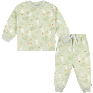 Gerber Baby Girls' 2-Piece Fleece Pajamas Pants Set (18 Months, Green Forrest)