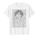 Benson First Name T With Glasses Personalized Vintage Tee T-Shirt, L
